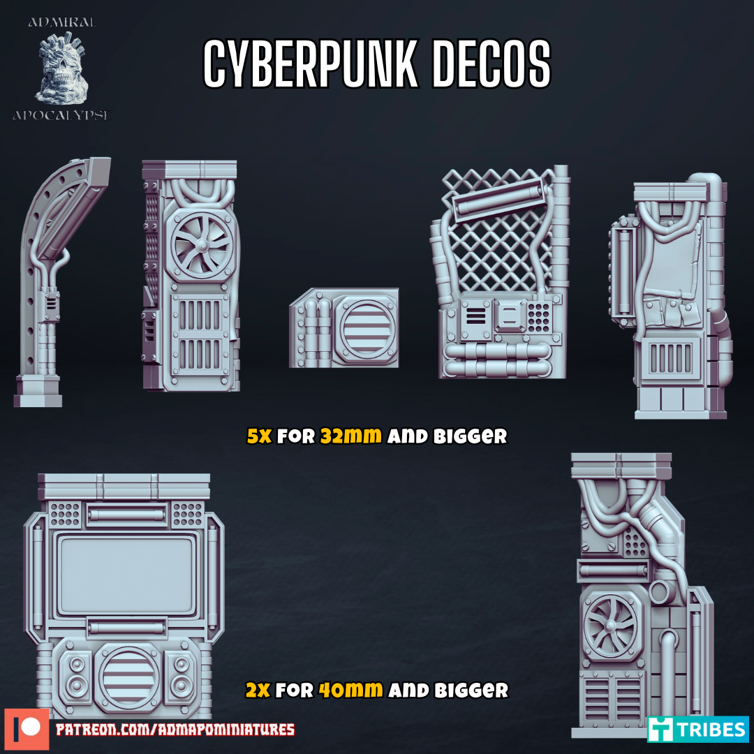 Cyberpunk Street Decos (Pre-Supported)